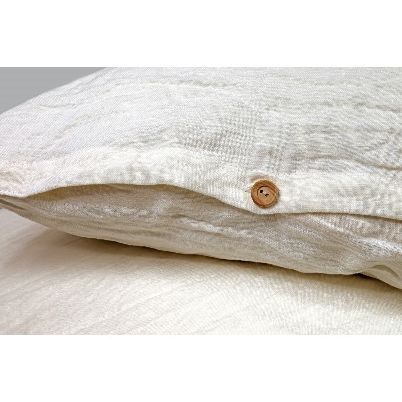 Lniana poszewka na poduszkę| CREAMY WHITE|190g/m2
