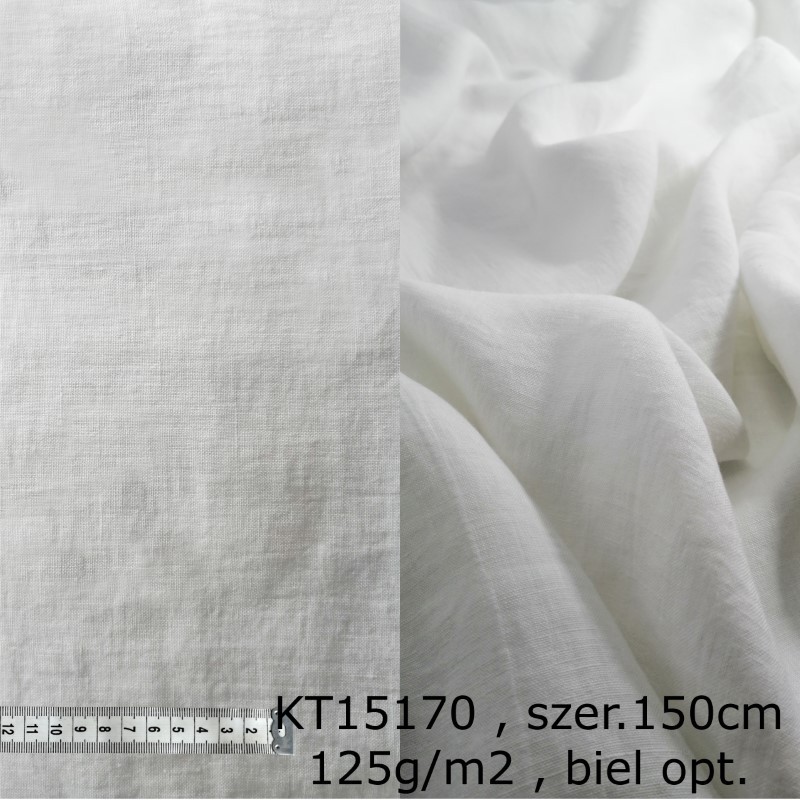 SZEROKOŚĆ +/-150 cm - białe i naturalne - Miękkie - stonewashed